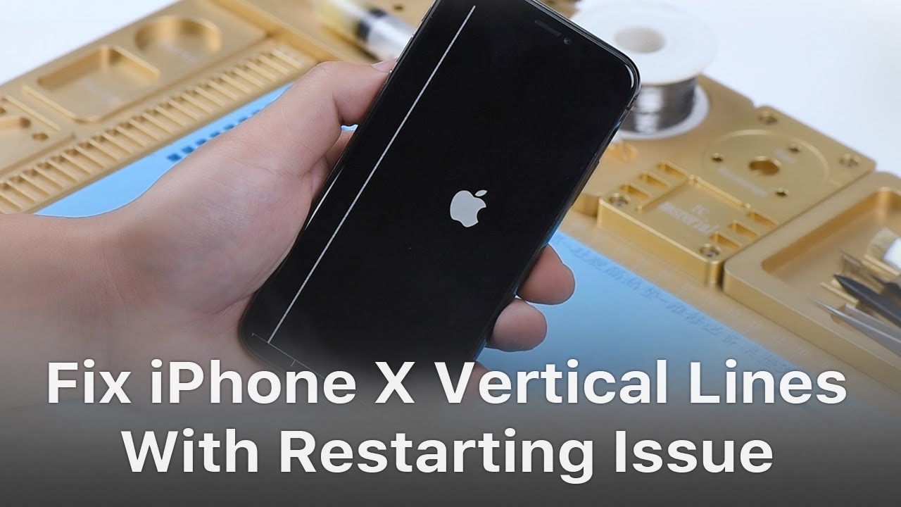 Iphone X Keeps Restarting With Vertical Lines On The Screen Troubleshooting Youtube