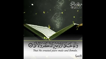 سورة النجم من اية 43 وحتى 51 بصوت الشيخ #ياسر_الدوسري