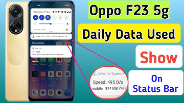 Oppo f23 Enable daily data Used | Oppo f23 Enable Data Usage Notification Bar
