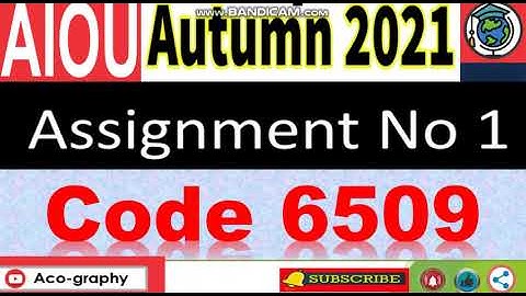 ⏩ AIOU Code 6509 Solved Assignment No.1 Autumn 2021 || Level: M.ED/MA Education