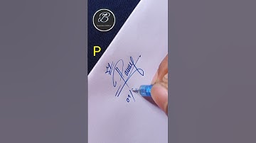 Stylish P letter signature idea #signaturestyle #tutorial