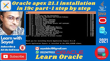 Oracle apex 21.1 installation in 19c part-1 step by step