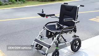 16KG Light weight foldable aluminum alloy electric wheelchair