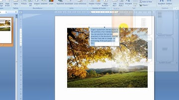 How to add a transparent Text Box onto an image? | Word 2007