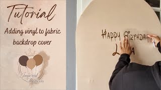 Tutorial | How to add a vinyl decal to a fabric backdrop cover | DIY screenshot 5