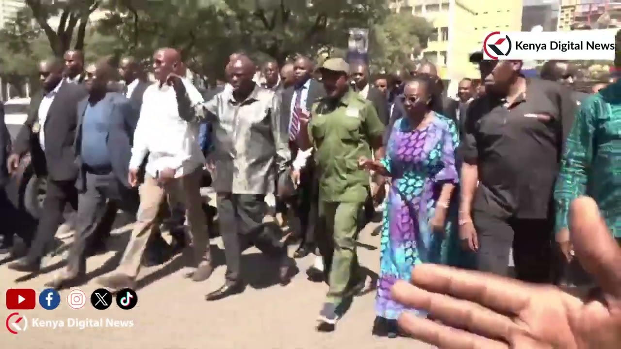 United Opposition Storm to Engage with the Police IG at Nyayo House, Nairobi.