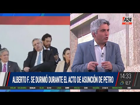 🤔 Alberto se durmió durante el acto de asunción de Petro