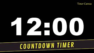 ⏳ 12-Minute Silent Countdown Timer | Cuckoo Alarm & Black Screen