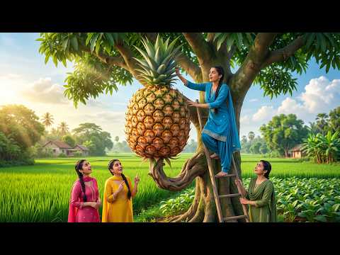 😱Giant Pineapple Festival In Village😍🥳  #villagelife #pineapple