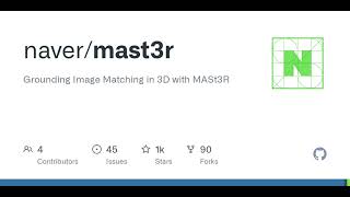 GitHub - naver/mast3r: Grounding Image Matching in 3D with MASt3R