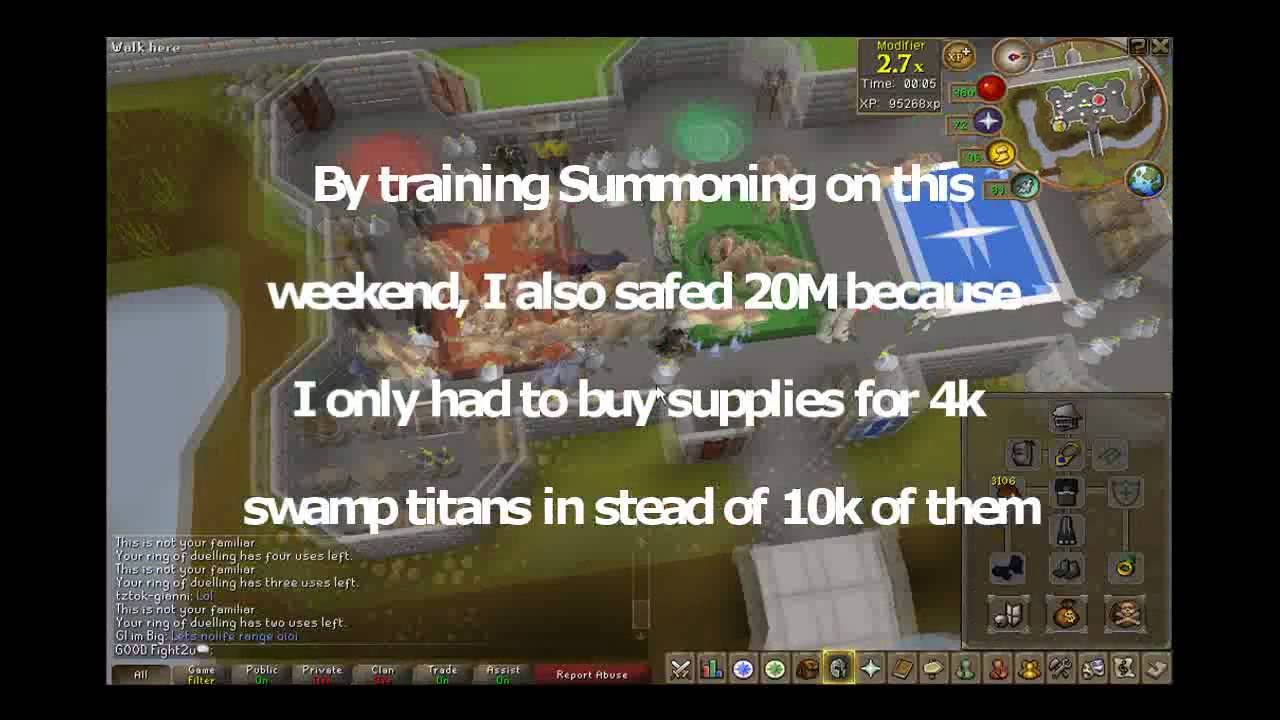 My bonus xp weekend: Why I trained summoning.
