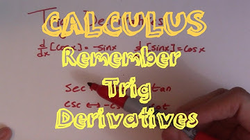 Remembering Trigonometric Derivatives (The Easy Way)
