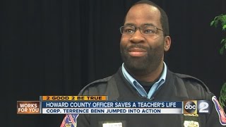 Howard County police officer shares story of saving a life