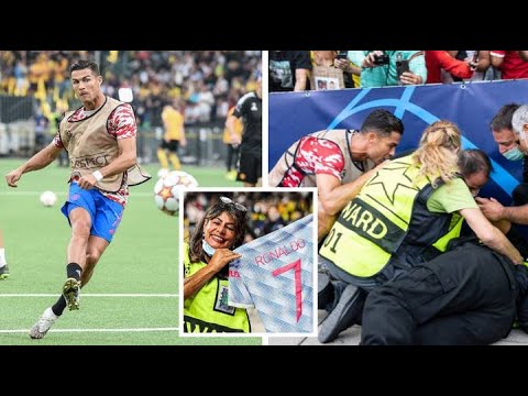 The moment Cristiano Ronaldo hit a steward with a football | Young Boys 2-1 Manchester United