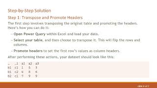 Master the Art of Unpivoting a Table with Two Row Headers in Excel Power Query
