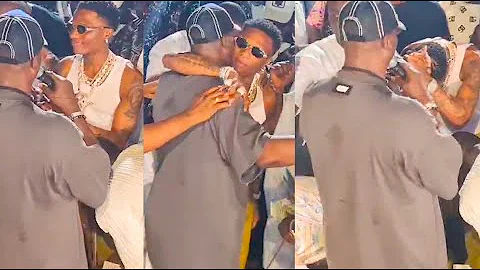 Wizkid's Surprise Appearance at K1 De Ultimate's All-White Party! See How He Bows and Dances for Him