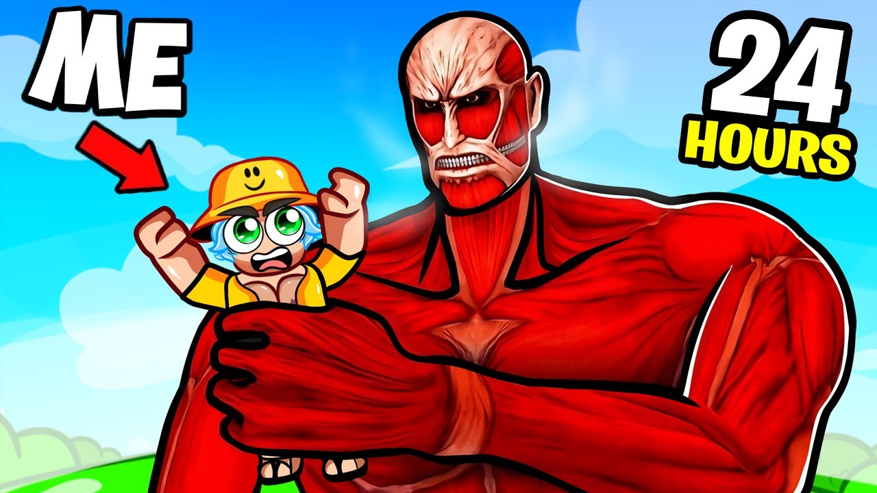 I Survived 24 Hours Straight in Attack On Titan Roblox