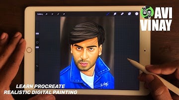 Learn Procreate Realistic Digital Painting - How To Paint | Ajay Devgn | Avi Vinay