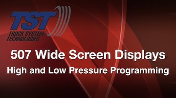 TST 507 Series Wide Screen Display -  Setting high and low pressure parameters