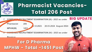 Pharmacist Recruitment Total 206 Posts & MPHW Total 1451 Posts at OSSSC Exam Date Out || Pharma Jobs