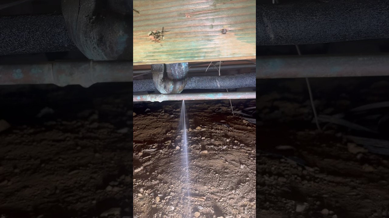 Repairing A 1 2 Copper Line In Crawlspace Plumber Plumbing