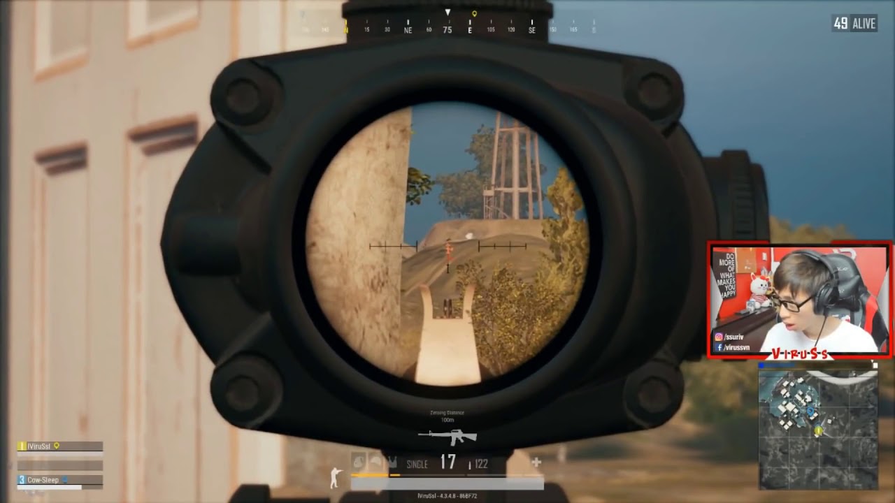 VIRUSS TOP 1 XỬ CẢ TEAM SQUAD TRONG TRƯỜNG HỌC !    STREAM PUBG