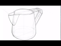 How to draw a milk jar in perspective sketch