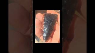 First biface from Glass buttes obsidian from Alan Cole. pressure flake to.come!