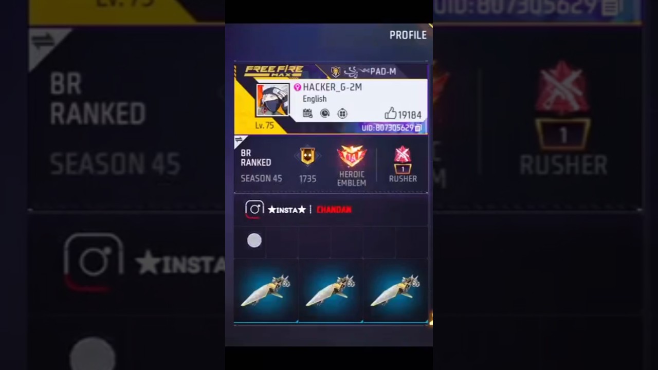 Instagram Bio Code Free Fire 