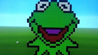 MineCraft pixel art tutorial Kermit The Frog