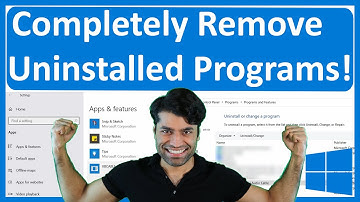 Uninstalled program still showing in Control Panel Windows 10