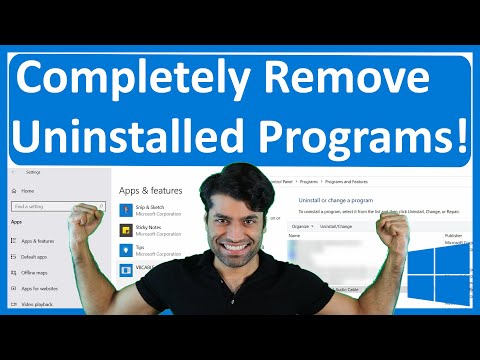 Uninstalled program still showing in Control Panel Windows 10