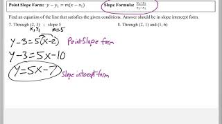 Math 151 : 2.1 #7, #8 (PreCalculus Tutorial : Linear Functions)