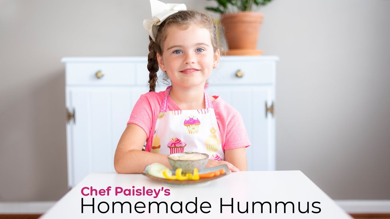 Homemade Hummus Made Easy! Chef Paisley Makes Hummus - Talented Kid Chef - Masterchef Junior Paisley