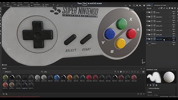 Super Nintendo Controller Texturing Timelapse