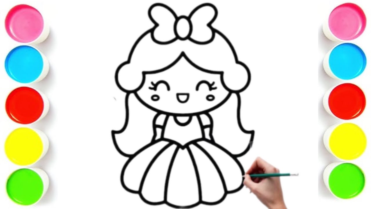 Draw So Cute Girl Easy step by step || Drawing and Colouring || Tutorial 