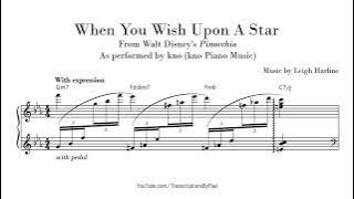 When You Wish Upon A Star - kno Piano Music - Sheet music transcription