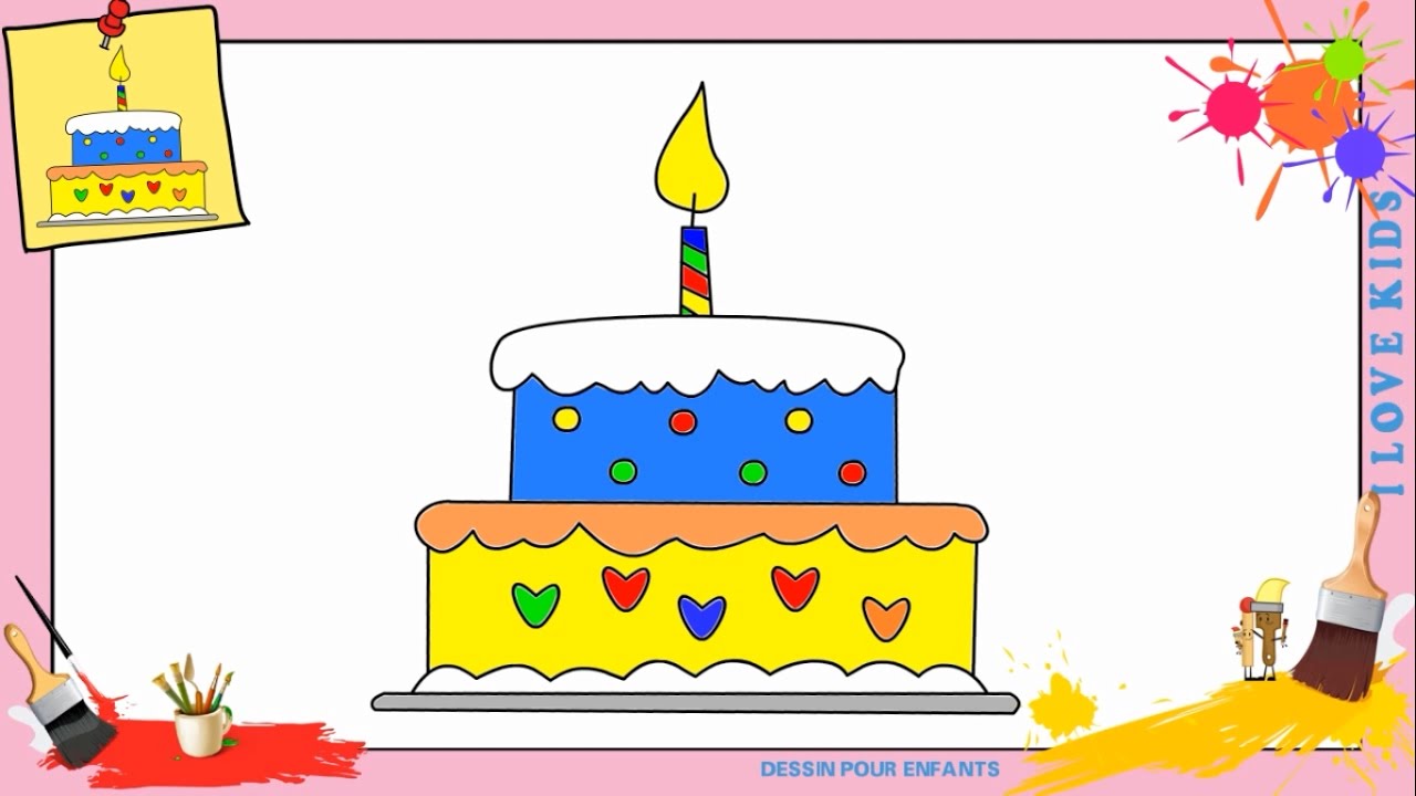 Dessin Gateau D Anniversaire Comment Dessiner Un Gateau D Anniversaire Facile Pour Enfants Youtube