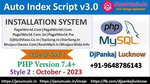 PagalWorld Script - Auto Index v3.0 - 2023 || Latest PHP Version 7.4 || JanuMusic || DjPankajLucknow