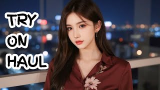 4K Transparent See-Through Dress Try On Haul Molly Sheer Lingerie Mesh Fishnet