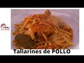 Tallarines rojos con pollo. Receta peruana fácil 🟥⬜🟥🔥