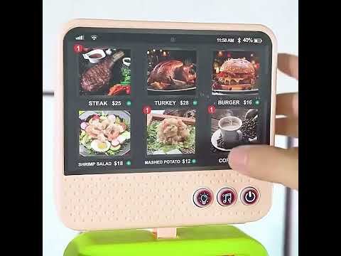 Дитяча ігрова кухня з музичною панеллю плита витяжка блендер підсвічування парогенерація понад 80 аксесуарів, видео 1