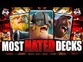 Top 5 Most HATED DECKS in Clash Royale RIGHT NOW!! Ladder Rage Quit!!