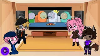 Gacha Club| ? Piggy characters react to Piggy Memes - Peppa and Roblox Piggy Funny Animation