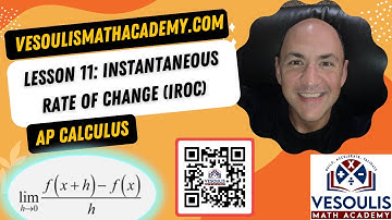 AP Calculus: Lesson 11-Instantaneous Rate of Change (IROC)