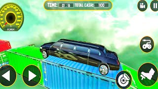 Black Limo Unlimited Stunt On Uphill Track | Limo Car Racing Games | Car Driving 3D Game screenshot 2