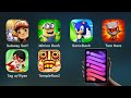 Subway Surfers,Minion Rush,Sonic Dash,Talking Tom Hero Dash,Tag with Ryan,Ryan