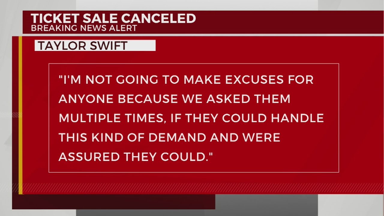 Taylor Swift releases statement on Ticketmaster debacle