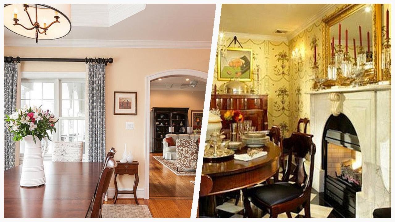 75 Dining Room Ideas You Ll Love Reference: 75 Dining Room With Yellow Walls And A Stone Fireplace