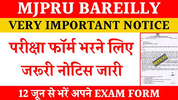 Mjpru exam form 2023